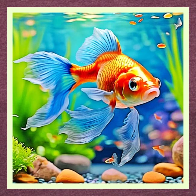 Colorful Tank Goldfish Design