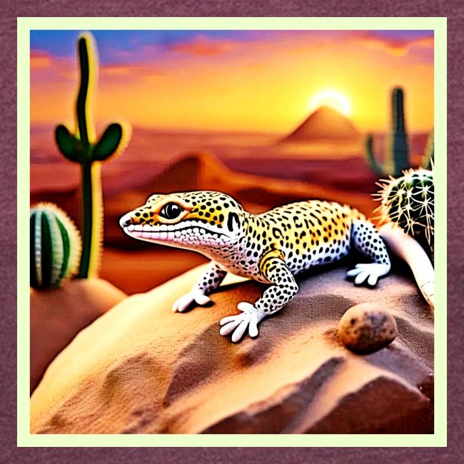 Beautiful Desert leopard Gecko Design