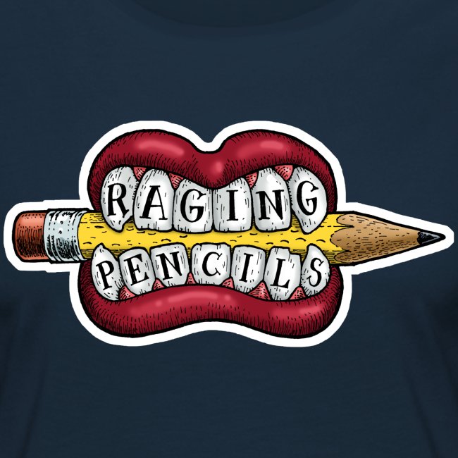 Raging Pencils Bargain Basement logo t-shirt