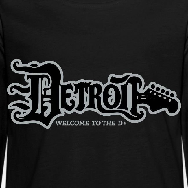 DETROIT GUITAR WTTD BLK SLR REG FONT