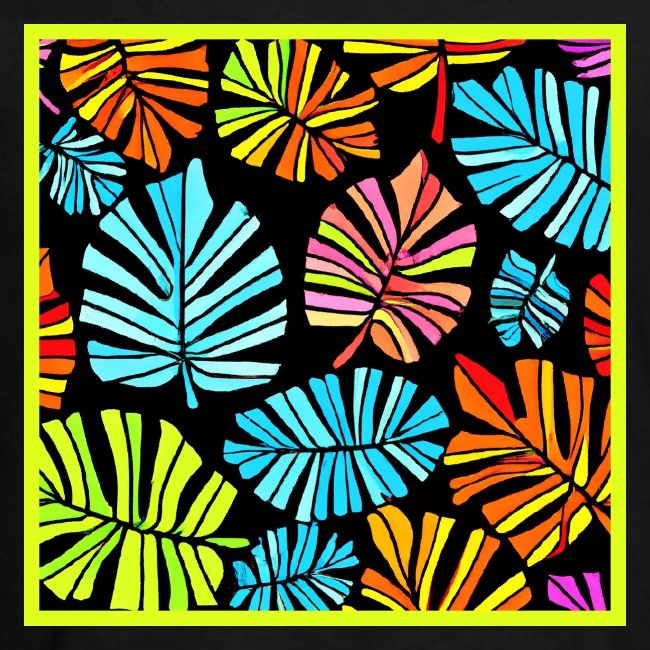 Vibrant Foliage Radiance Neon Elegance