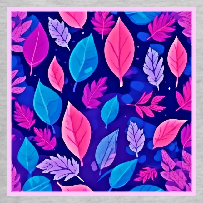 Whimsical Cartoon Leaves: Purple & Pink