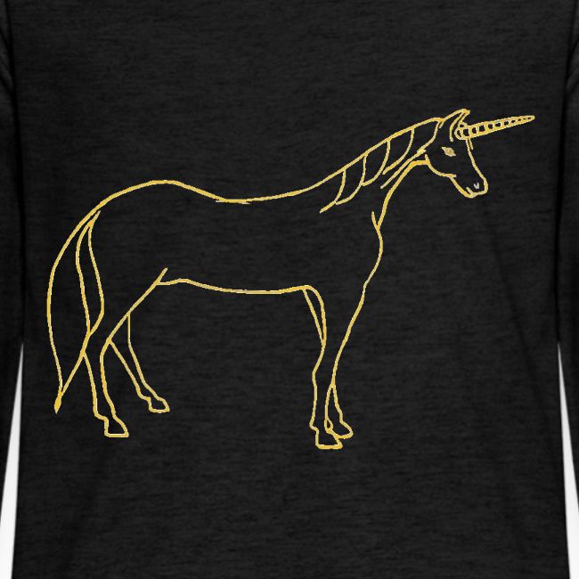 unicorn gold outline