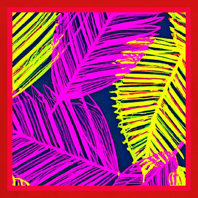 Neon Leaf Delight Chromatic Art