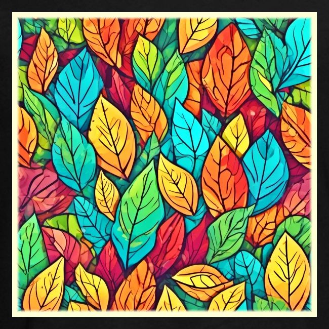 Vibrant Cartoon Leaves Art