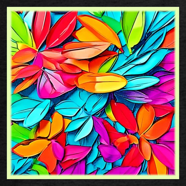 Vibrant Abstract Leaf Art