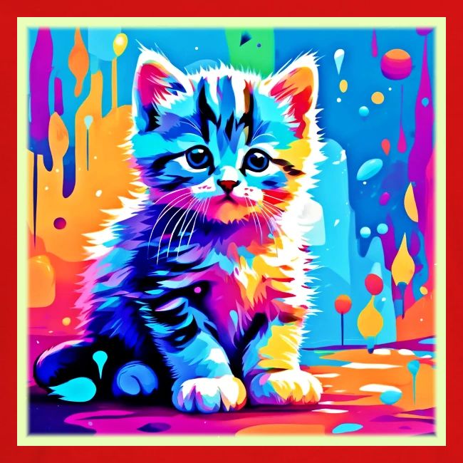 Colorful Kitten Design