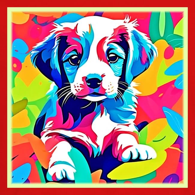 Colorful Puppy Artwork