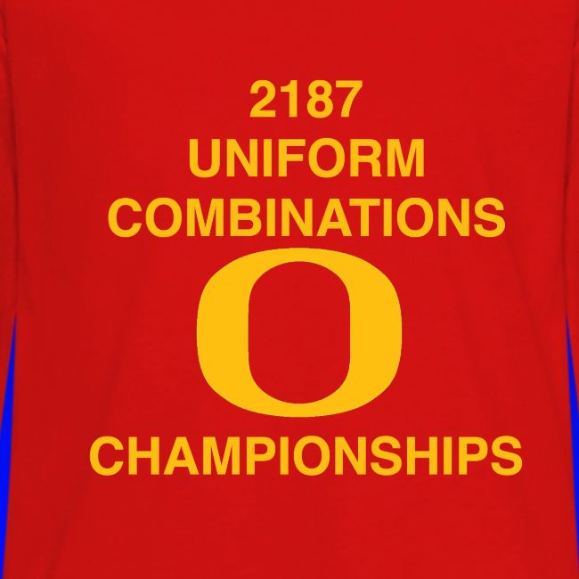 2187 UNIFORM COMBINATIONS O CHAMPIONSHIPS
