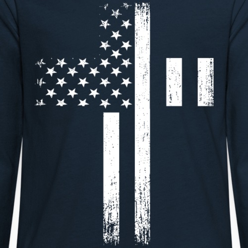 Vintage USA Flag Cross - Kids' Premium Long Sleeve T-Shirt