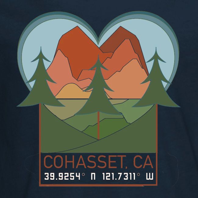 Cohasset Ca Lat/Long - Full Color w/white numbers