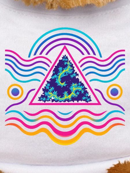 Neon Triangle Fractal Wave