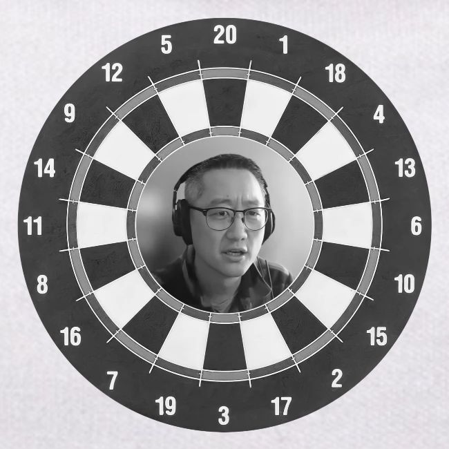 Producer Jay on a Dartboard