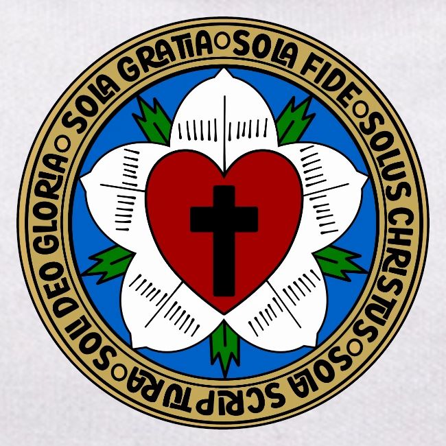 Luther Rose Five Solas Shirt–Christian Reformation