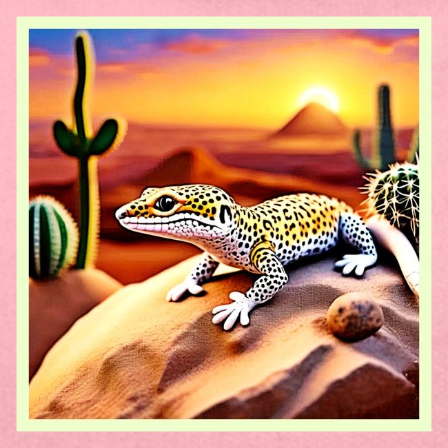 Beautiful Desert leopard Gecko Design
