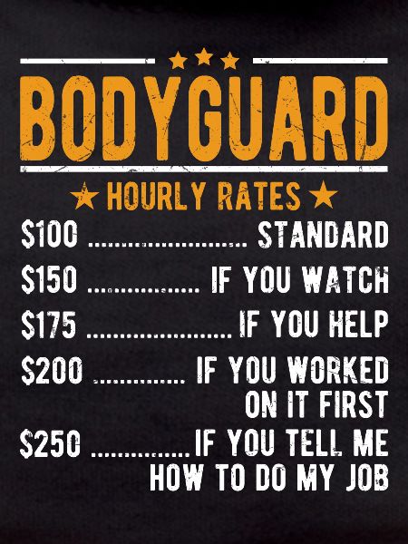 Bodyguard Hourly Rates