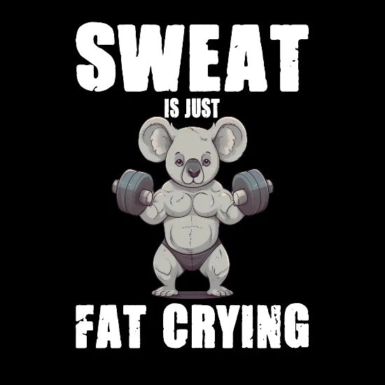 SHANGCHEN Panda Sweat Is Just Fat Crying Hoodie - Gym Pullover Unisex Hooded Sweatshirt