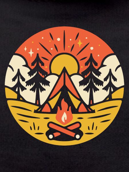 CAMP AND BONFIRE