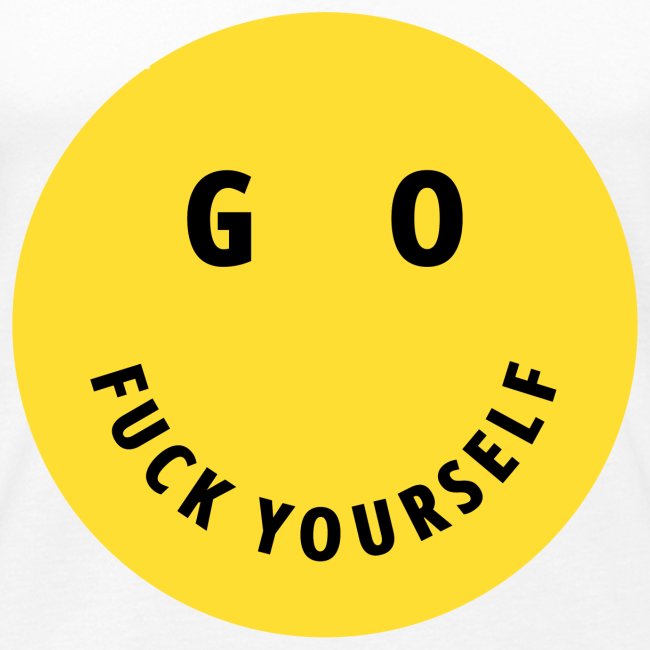 GO FUCK YOURSELF Smile and Eyes Yellow Circle