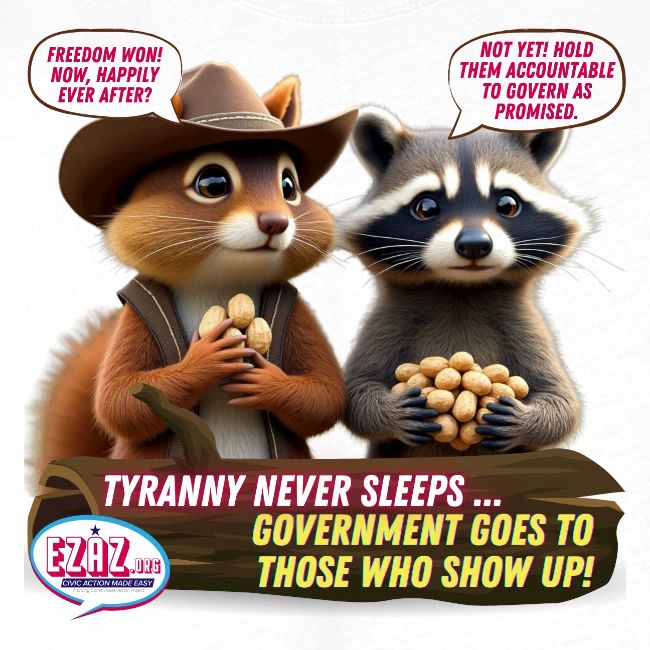 Freedom Squirrel and Raccoon