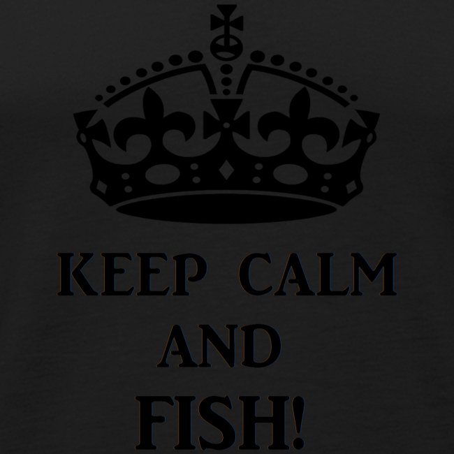 keep calm fish blk
