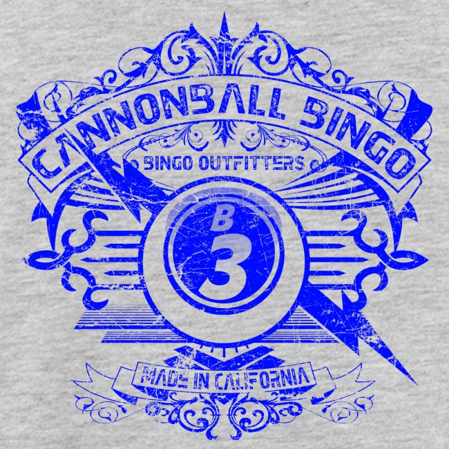 Vintage Cannonball Bingo Crest Blue
