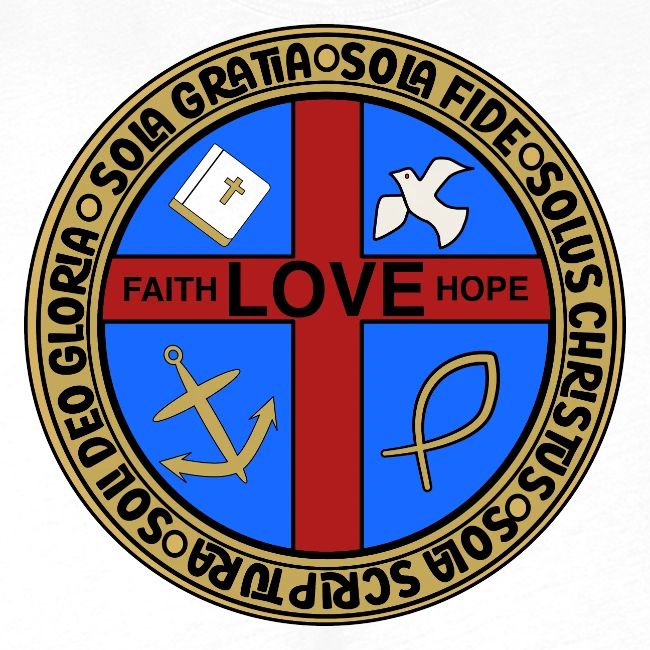 Five Solas Faith Hope Love Shirt–Christian Symbols