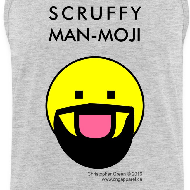 Scruffy man moji COLOUR png