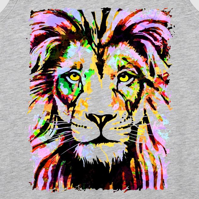 Colorful Lion Head - Lion Face Drawing
