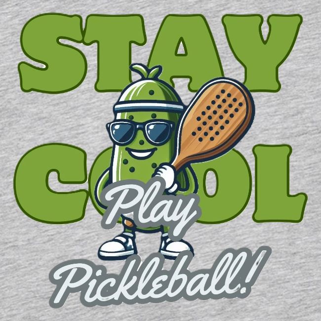 Show Your Pickleball Love - Sporty Cartoon Pickle