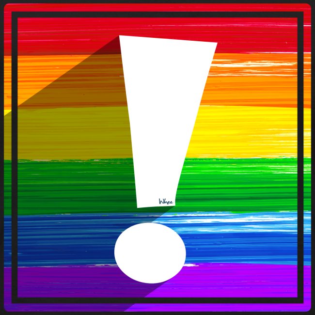 LGBTQ Pride Flag Exclamation Point Shadow