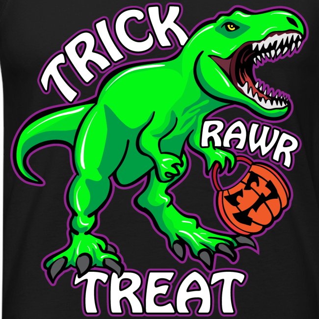 Trick Rawr Treat T Rex Dinosaur Halloween Cartoon