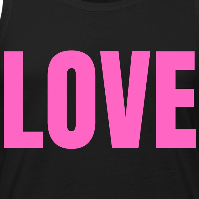 LOVE (neon pink big bold full-size letters)