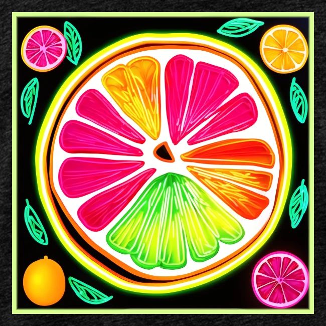 Neon Citrus Fruit Fiesta
