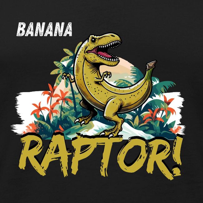 Funny Banana Raptor T-Rex Design