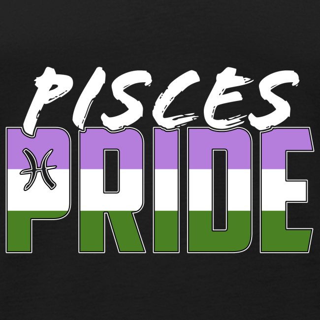 Pisces Genderqueer Pride Flag Zodiac Sign