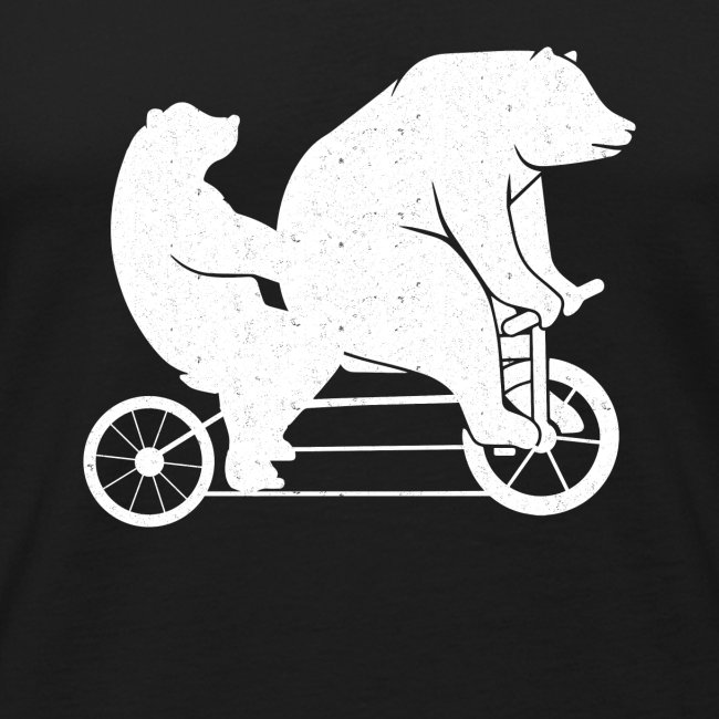 Father's Day T-shirt Gift Funny bear on bike.