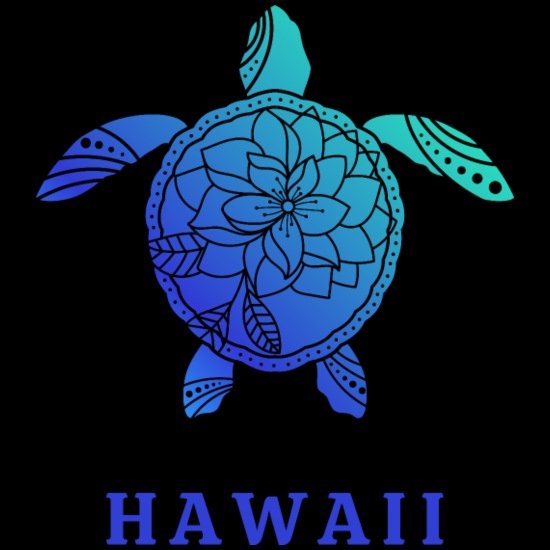 Hawaii Tribal Turtle Tattoo Flower Ocean Beach Sea' Men's Premium Tank Top  | Spreadshirt