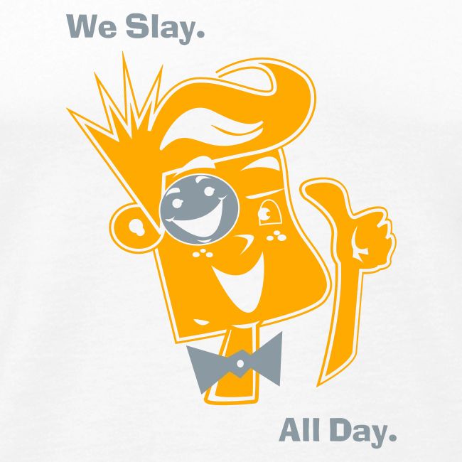 We Slay All Day Shiny Shirt Metallic Silver & Gold