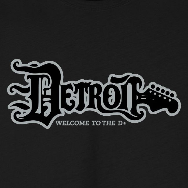 DETROIT GUITAR WTTD BLK SLR REG FONT