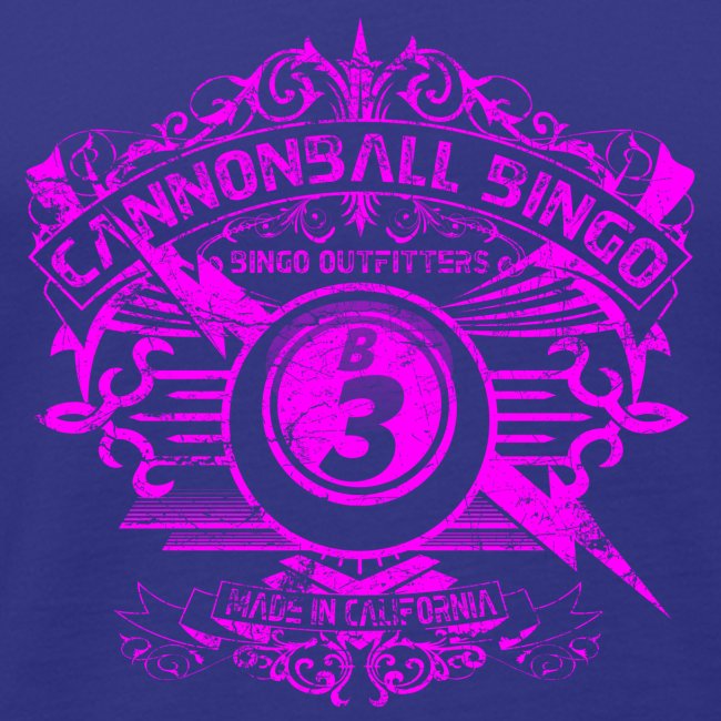 Vintage Cannonball Bingo Crest Pink