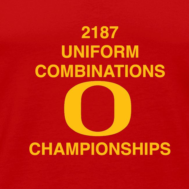 2187 UNIFORM COMBINATIONS O CHAMPIONSHIPS