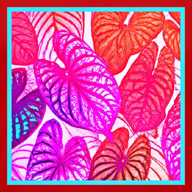 Color Burst Leaves Neon Elegance