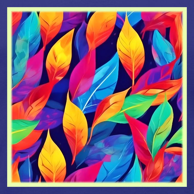 Vibrant Autumn Leaves Abstract Art