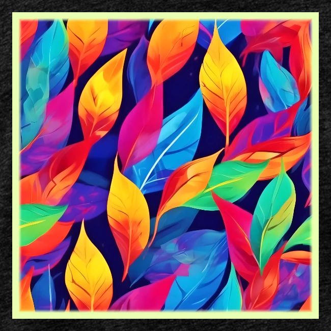Vibrant Autumn Leaves Abstract Art