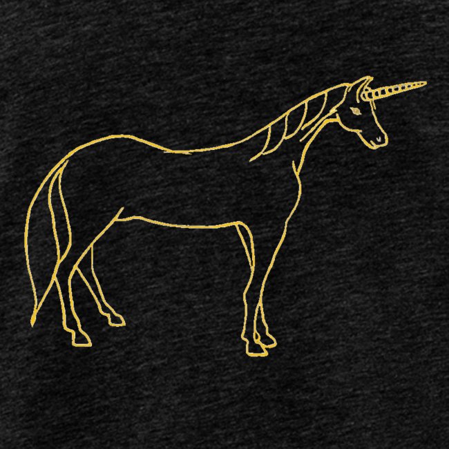 unicorn gold outline
