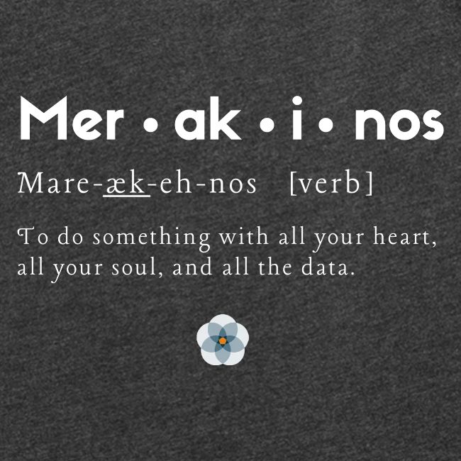 Merakinos definition with logo dark