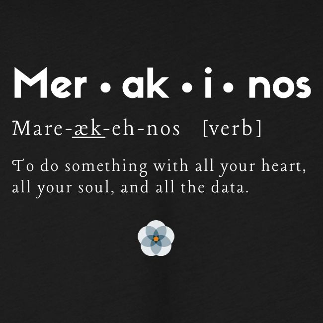 Merakinos definition with logo dark