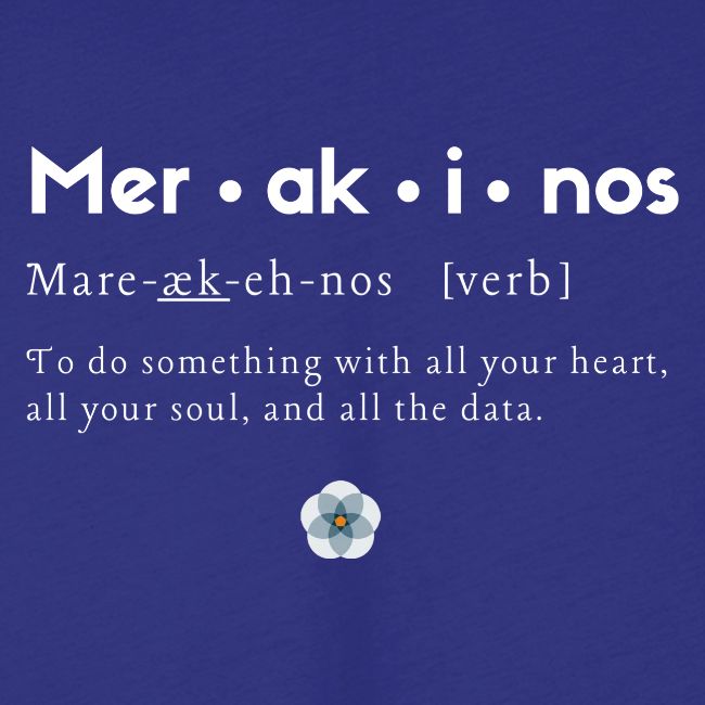 Merakinos definition with logo dark