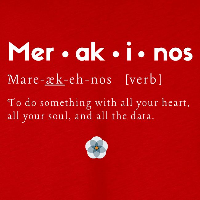 Merakinos definition with logo dark
